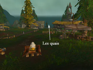 Austrivage d'antan : les quais au sud du village, fléchés