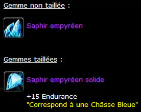 Saphir empyréen : gemme brute et taille solide