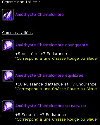 Améthyste Chantelombre : gemme brute et tailles changeante, équilibrée et souveraine