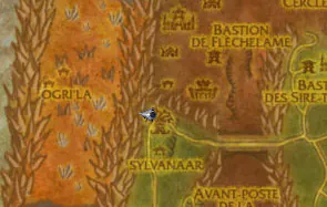 Carte des Tranchantes : Ogri'la à l'ouest de Sylvanaar