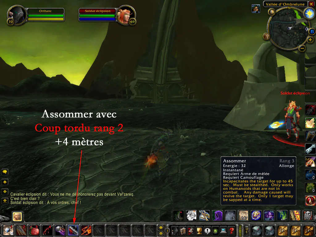 Agrandir l’illustration : Assommer avec Coup tordu rang 2 : +4 mètres de portée en jeu